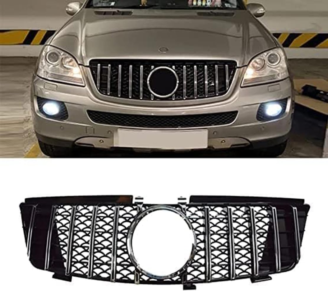 EVANEM Auto-Frontgrill,Kompatibel mit Mercedes Benz ML Class W164 X164 ML300 320 350 400 500 430 2005-2008,Automotive Exterior von EVANEM