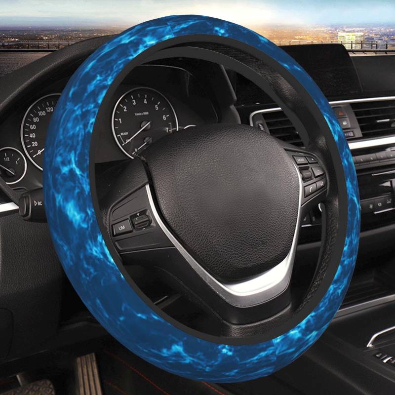 Underwater Ocean View Printed Car Steering Wheel Cover Anti Slip Steering Wheel Protector Elastic Decoration Protector for Woman Man Car Accessories for Most Cars von EVANEM