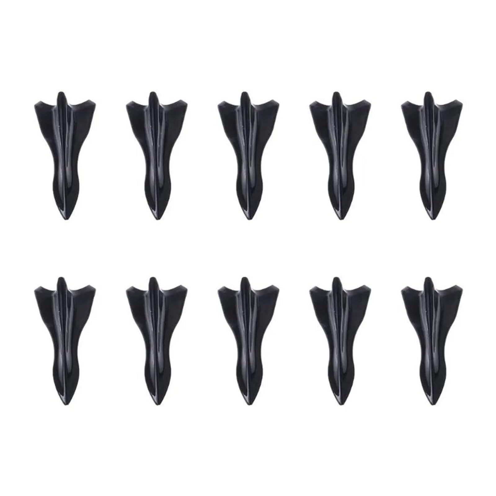 Heckspoiler Spoiler Flaps Universal Spoiler Shark Fin PU Heckdach Shark Fins Spoiler Wing Kit Auto Dach Spoiler Stoßstange Diffusor Vortex Generator 10 Stück Kofferraum Spoiler(10pcs Black) von EVEKHAHHRB