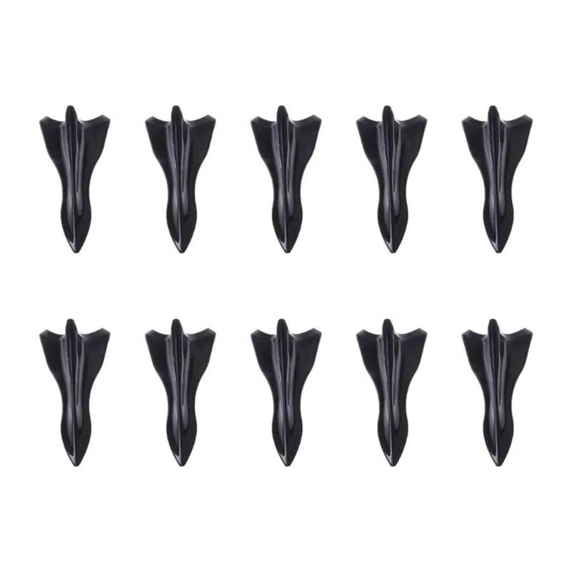 Heckspoiler Spoiler Flaps Universal Spoiler Shark Fin PU Heckdach Shark Fins Spoiler Wing Kit Auto Dach Spoiler Stoßstange Diffusor Vortex Generator 10 Stück Kofferraum Spoiler(10pcs Black) von EVEKHAHHRB