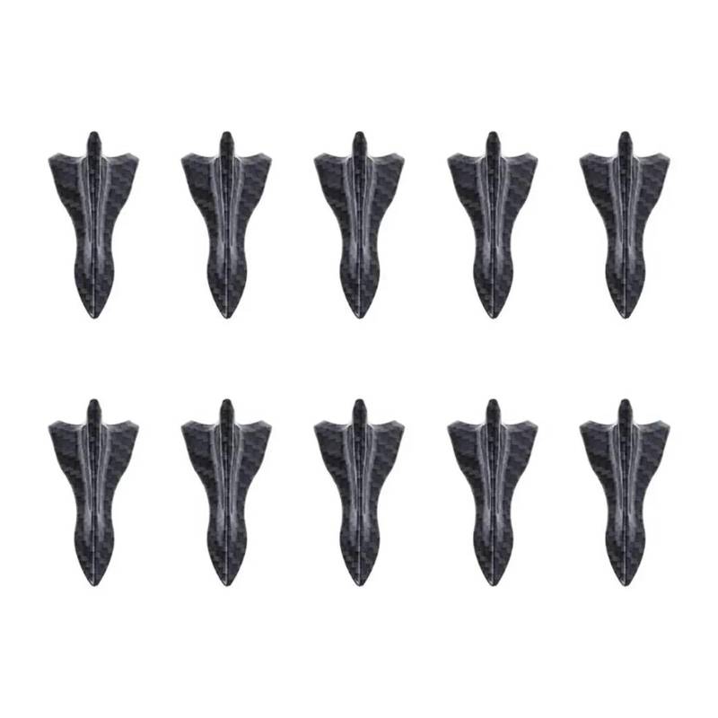 Heckspoiler Spoiler Flaps Universal Spoiler Shark Fin PU Heckdach Shark Fins Spoiler Wing Kit Auto Dach Spoiler Stoßstange Diffusor Vortex Generator 10 Stück Kofferraum Spoiler(10pcs Carbon Pattern) von EVEKHAHHRB