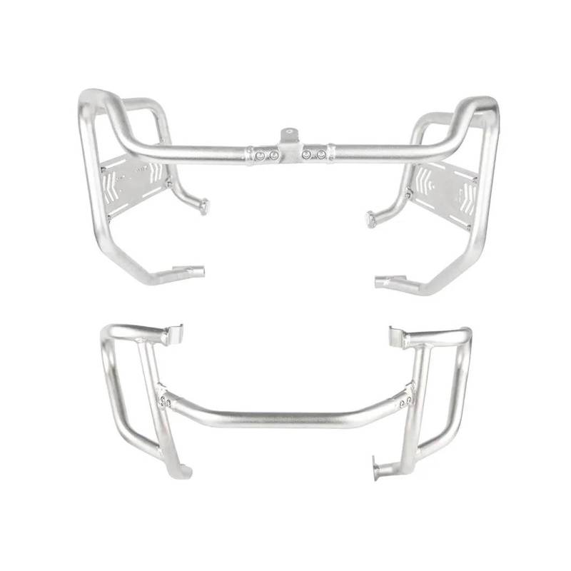 Motorschutz Autobahn Sturzbügel Für TRK 702x Für TRK702X 2023 Motorrad Crash Bars Motor Schutz Stoßstangen Tank Schutz Abdeckung Oberen Unteren Rahmen Schutz Motorschutzbügel(Silver ONE Set) von EVEKHAHHRB