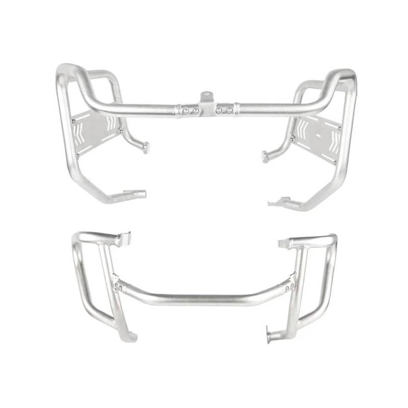 Motorschutz Autobahn Sturzbügel Für TRK702X Für TRK-702X 2023 Motorrad Crash Bars Stoßstangen Motor Schutz Tank Schutz Abdeckung Oberen Unteren Rahmen Schutz Motorschutzbügel(Silver ONE Set) von EVEKHAHHRB