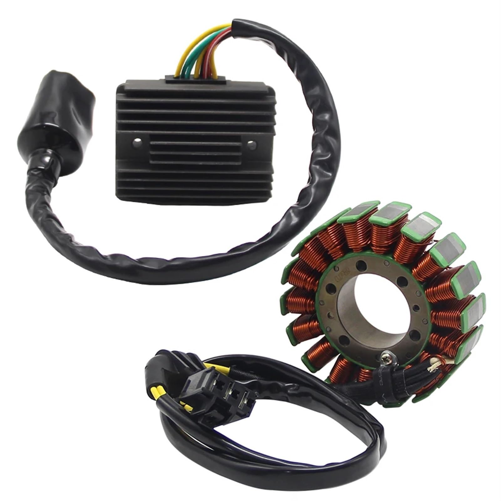 Motorrad Magneto Stator Spule + Spannungsreglergleichrichter 31120-MAT-E01 31600-MAT-D51 Für CBR1100XX Blackbird 2001-2006 Spannungsregler Gleichrichter Kompatibel von EVEPSUYMPN