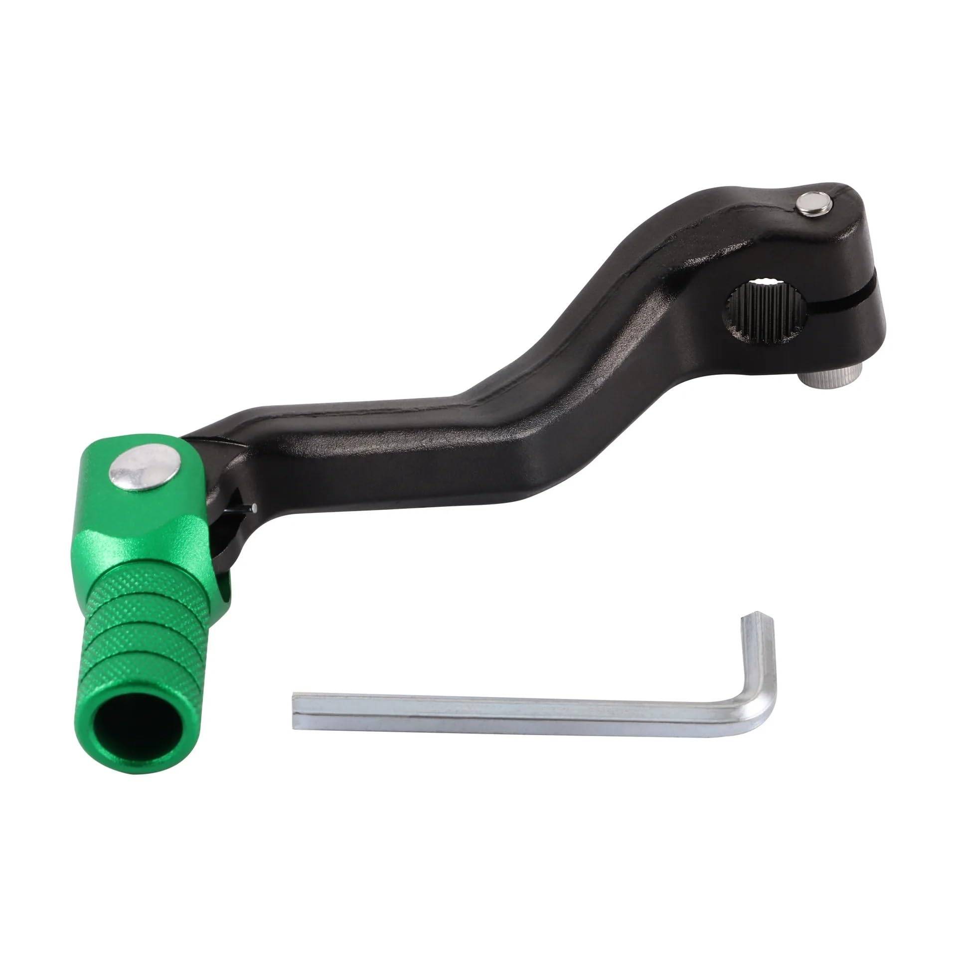 Schaltstabilisator Schalthebel Aluminium Klapp Schalthebel Motorrad Modifizierte Schalthebel Für Huayang Xmotos Edle Flugzeug Modell Für CB250 Präzises Schalten(Black Stick Green He) von EVEPSUYMPN