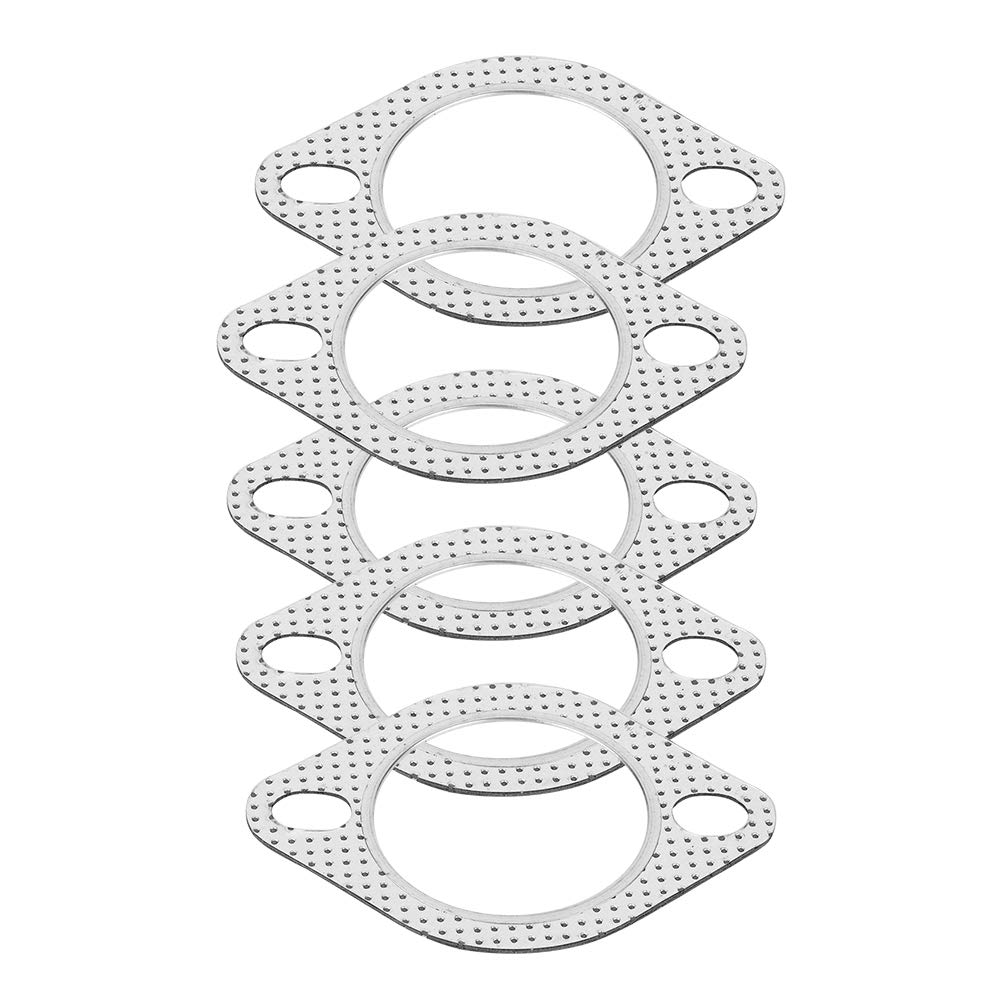 auspuffdichtung 2.5 zoll 2,5 zoll 2,5 "Flanschdichtung Auspuff Dichtung, 2,5" Auspuffkrümmer aus Aluminiumlegierung Auspuffkrümmer Sammelflanschdichtung 2 Schrauben von EVGATSAUTO