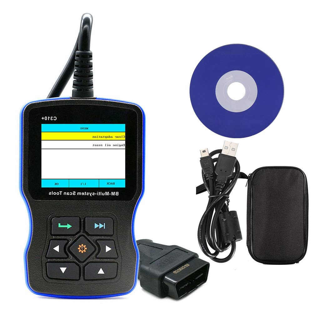 EVGATSAUTO Code Reader Reset Tool, Ersteller C310 + Airbag/ABS/SRS Diagnosewerkzeug Code Reader Motoröl Reset Kompatibel mit von EVGATSAUTO