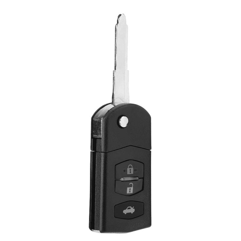 Schlüsseletui, 3 Tasten Flip Folding Remote Autoschlüssel Fall Blade Cover Shell Fit für 2 3 5 6 RX8 MX5 von EVGATSAUTO