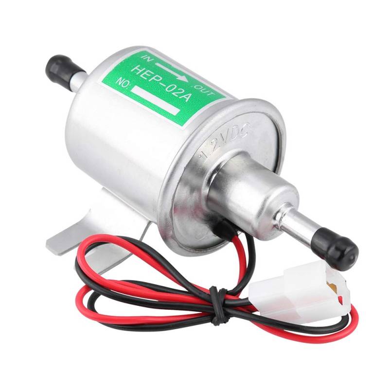 Elektrische Kraftstoffpumpe HEP-02A, 12V 8 mm/0,3 Zoll Einlass und Auslassdurchmesser Universalbenzin Benzin Elektrische Niederdruck Kraftstoffpumpe Gas und Dieselgeneratoren von EVGATSAUTO