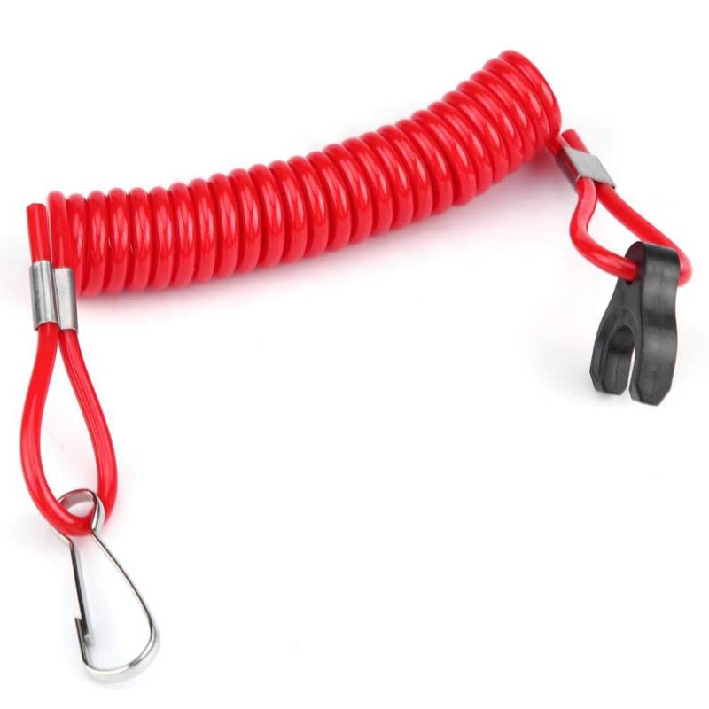 Kill Switch Sicherheitsleine, Außenbordmotor Kill Cord Safety Lanyard Zündung Not-Kill Stop Stop Schlüssel Schlüssel Lanyard Seilclip Passend für Tohatsu von EVGATSAUTO