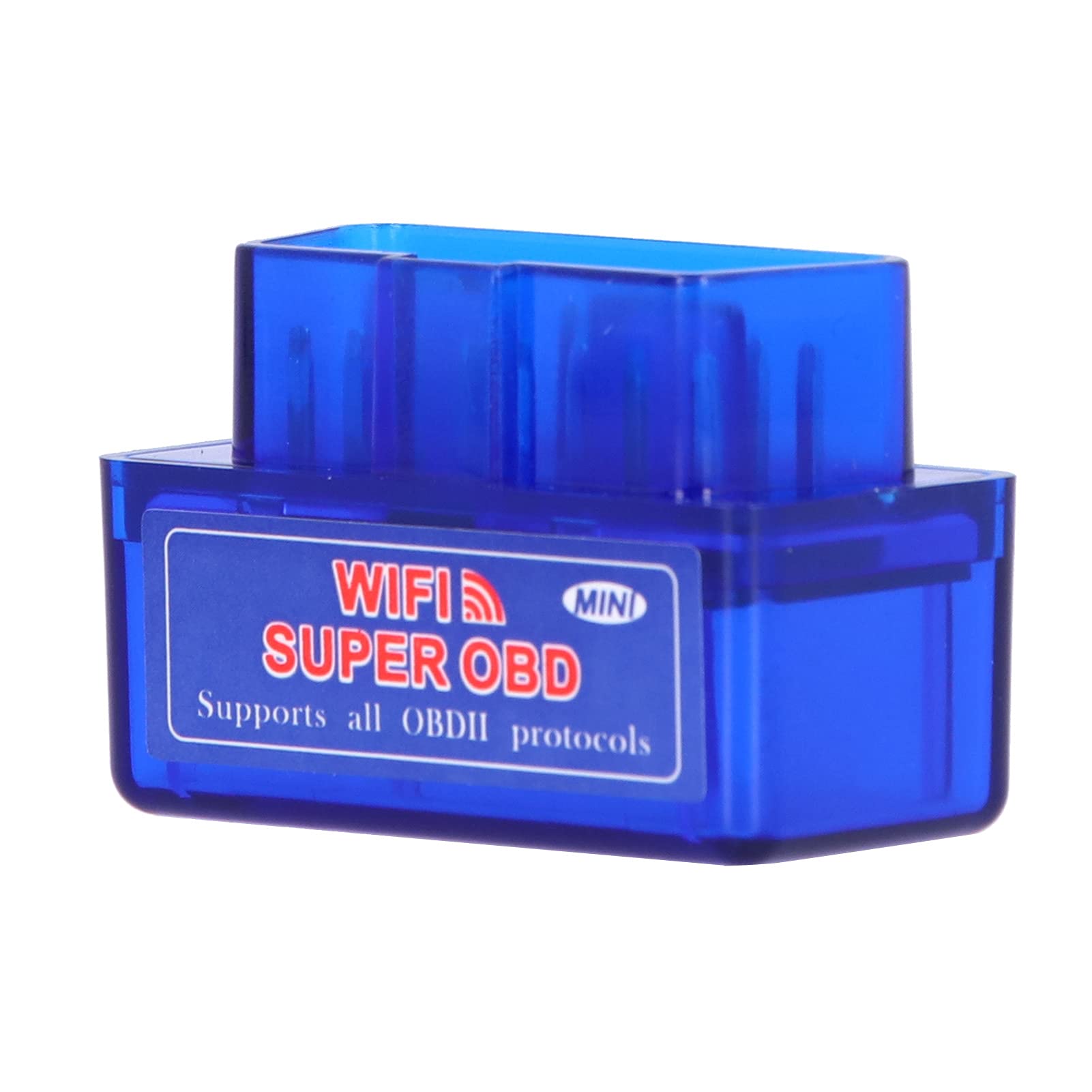 OBD2 Scanner Code, für ELM327 12V OBD2 Scanner Mini WIFI Autodetektor Diagnoseadapter(Blau) von EVGATSAUTO