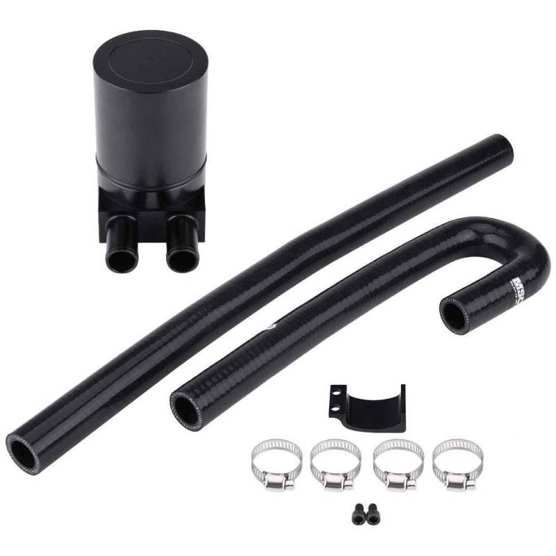 Oil Catch Tank Kit, Aluminium Ölbehälter Catch Can Breather Tank Rohrschellen Schrauben Montageplatte​ Kit für N54 335i 135i E90 E92 E82 2006 2007 2008 2009 2010 von EVGATSAUTO