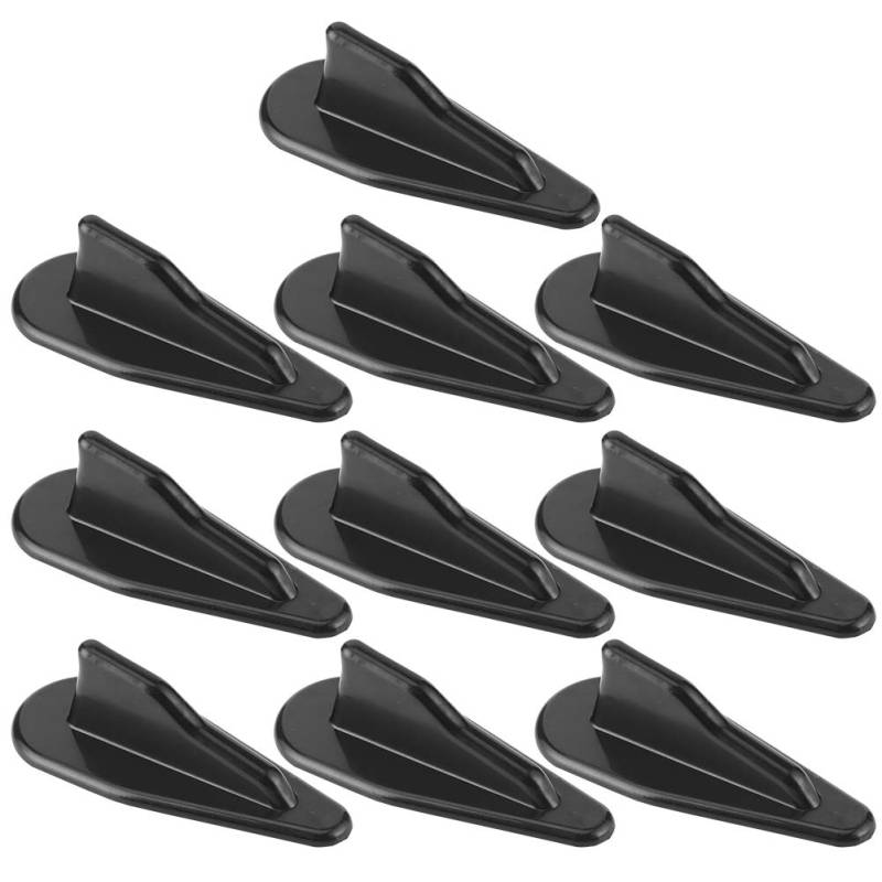 Shark Fin Spoiler, 10 Stück Universal Black Autodach Shark Fin Spoiler Wing Kit Vortex Generator von EVGATSAUTO