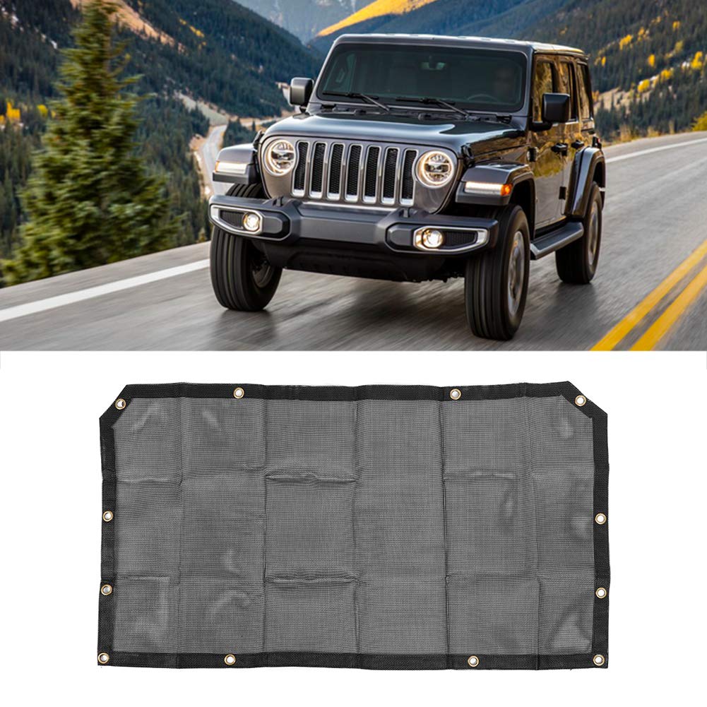 EVGATSAUTO Sunfür Shade Mesh -Schutz Sunfür Shade Cover Mesh Net Vordertür Dachisolierung Kompatibel mit für Wrangler JL 2018 von EVGATSAUTO