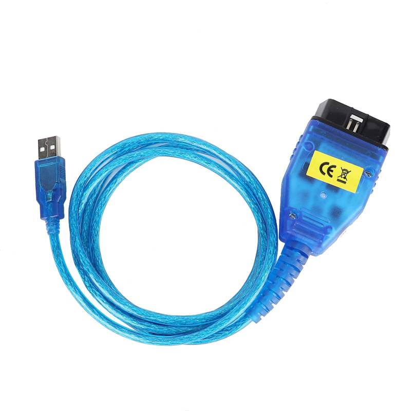 EVGATSAUTO Testleitung für USB-OBD-Schnittstellendiagnosekabeladapter, K + DCAN-Kabel mit CD-Treiber für K + DCAN K + CAN mit Schalter von EVGATSAUTO