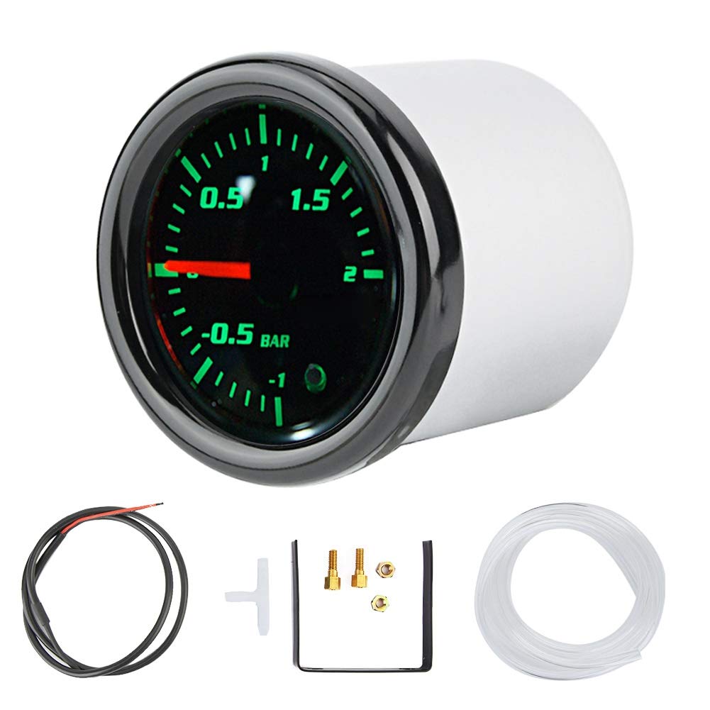 Turbo-Ladedruckanzeige 52mm digital, 52 Mm Rot Beleuchtete Nadel Blaue LED-Anzeige Auto-Rauchzifferblatt Turbolader, Digitales Manometer für Autos von EVGATSAUTO