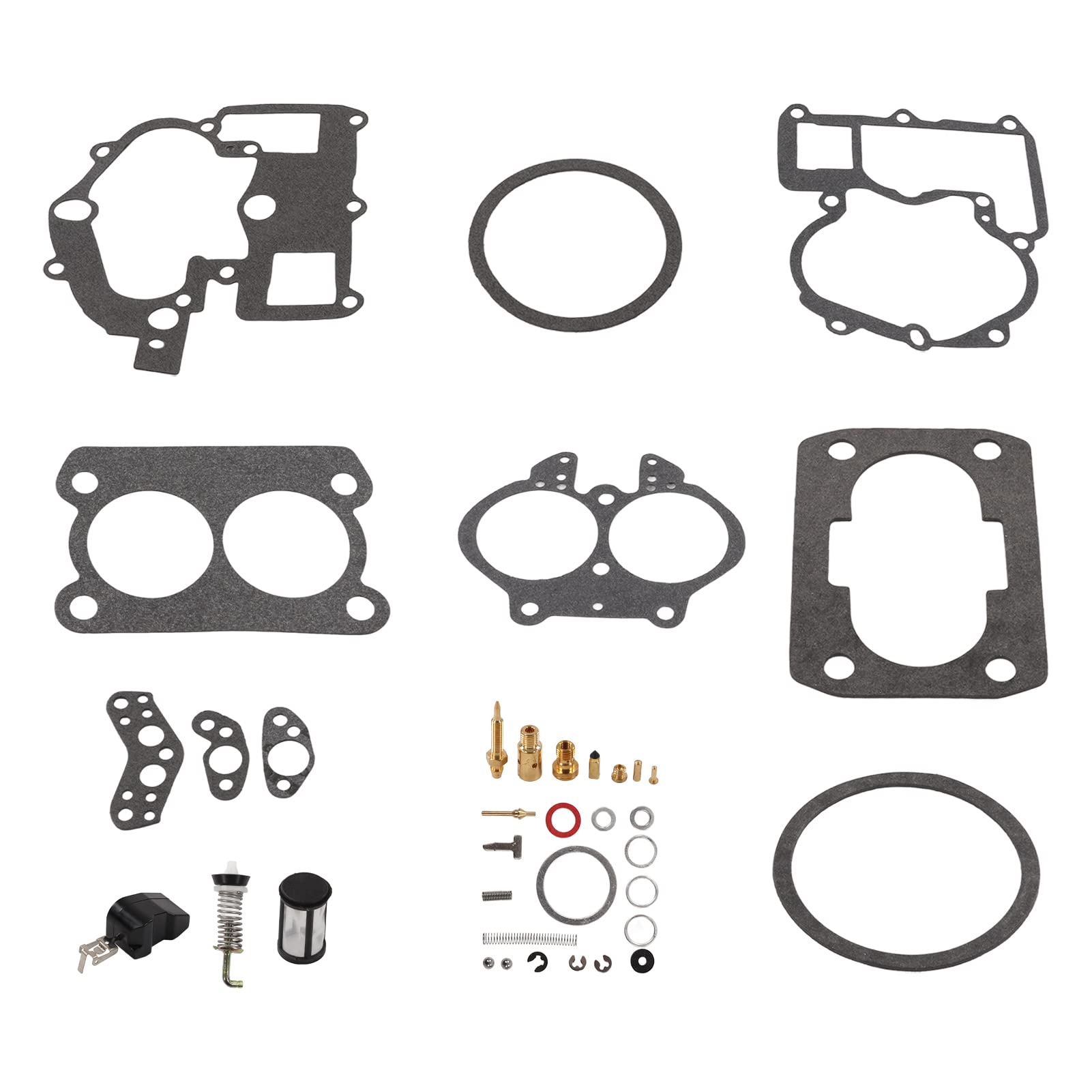 Vergaser-Reparatursatz, Vergaser-Überholungssatz mit Stabiler Leistung, Ersatz für Mercruiser Marine 3.0L 4.3L 5.0L von EVGATSAUTO