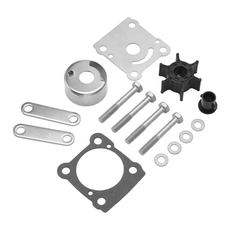 Wasserpumpen Impeller Kit Reparatursatz, 15 Stück 6G1-W0078-A1 Wasserpumpen-Laufrad-Reparatursatz Außenborder Laufrad Kit Ersatz für 2-Takt-Außenborder 6 8 PS von EVGATSAUTO