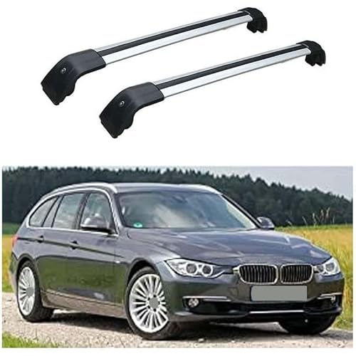 2 Stück Auto Dachträger, für BMW 3 Series F31 Station Wagon 2011-2019 Dachgepäckträger-Alu Relingträger Fahrradträger Hochstabile Dachreling Rack Gepäck Querträger von EVIMO