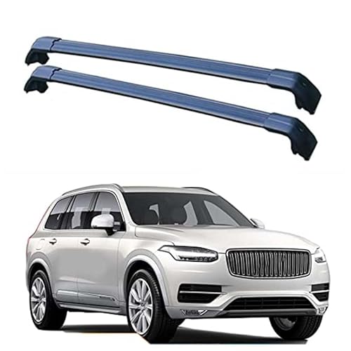 2 Stück Auto Dachträger, für Volvo XC90 256 2014-2020 Dachgepäckträger-Alu Relingträger Fahrradträger Hochstabile Dachreling Rack Gepäck Querträger,A von EVIMO