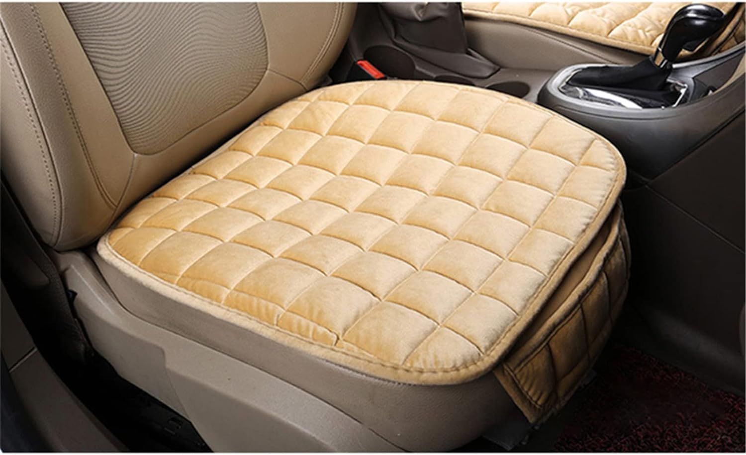 EVITH Auto Sitzauflagen für Audi S1 2000-2023, Anti Rutsch Autositzkissen, Sitzschutz, Autositzschoner, Sitzaufleger, Weich Atmungsaktiv Autositzbezüg,1-PCS(Front)-Beige von EVITH