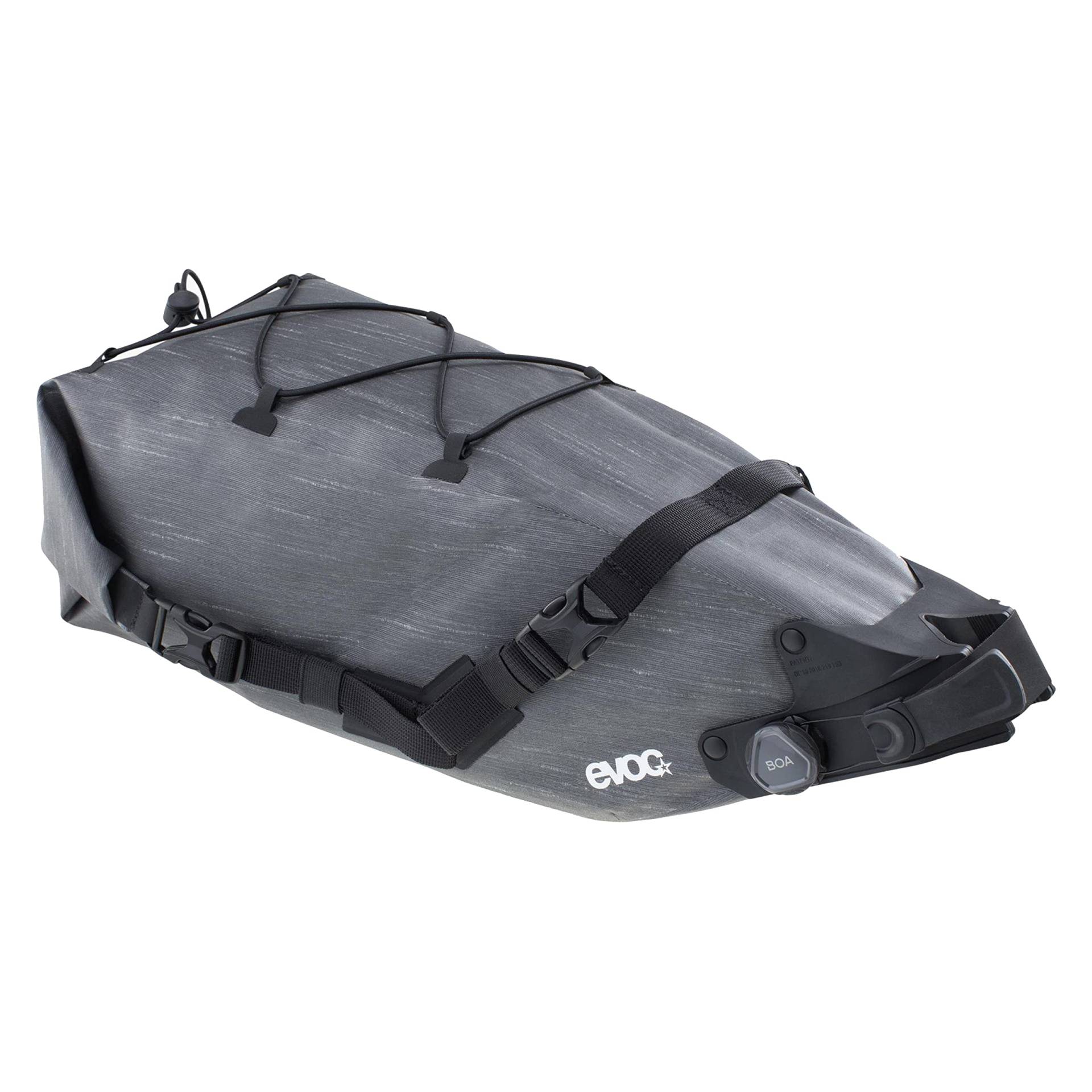 EVOC SEAT PACK BOA WP 8, praktische Satteltasche (wasserfeste Bikebag, leichtes Fahrradzubehör, Fahrrad Tasche hinten, Gewicht: 544 g, Maße: 45,7 x 19,1 x 19,1 cm, Volumen: 8 l), Carbon Grey von EVOC