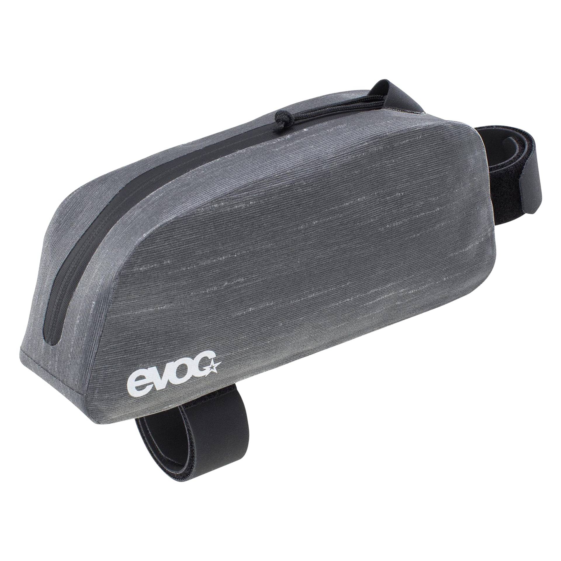 EVOC TOP TUBE PACK WP, leichtes Fahrradzubehör (ideale Fahrradrahmentasche, perfekte Radtasche, vielseitige Bike Tasche, Maße: 20 x 5 x 8,5 cm, Gewicht: 70, Volumen: 0,8 l), Carbon Grey von EVOC