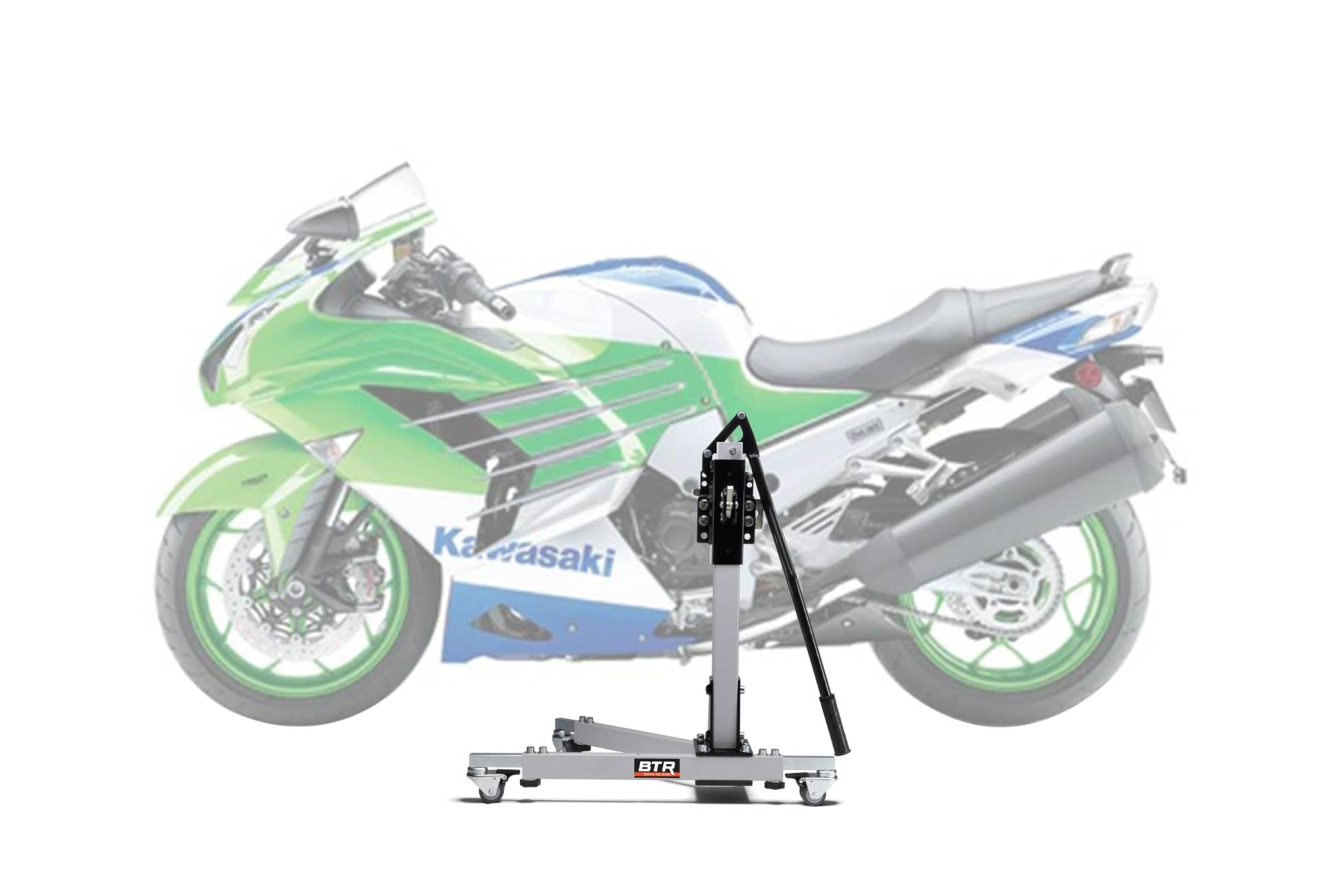 Zentralständer EVOLIFT® für Kawasaki ZZR 1400 06- Shadow Edition (Grundfarbe: Grau) von EVOLIFT