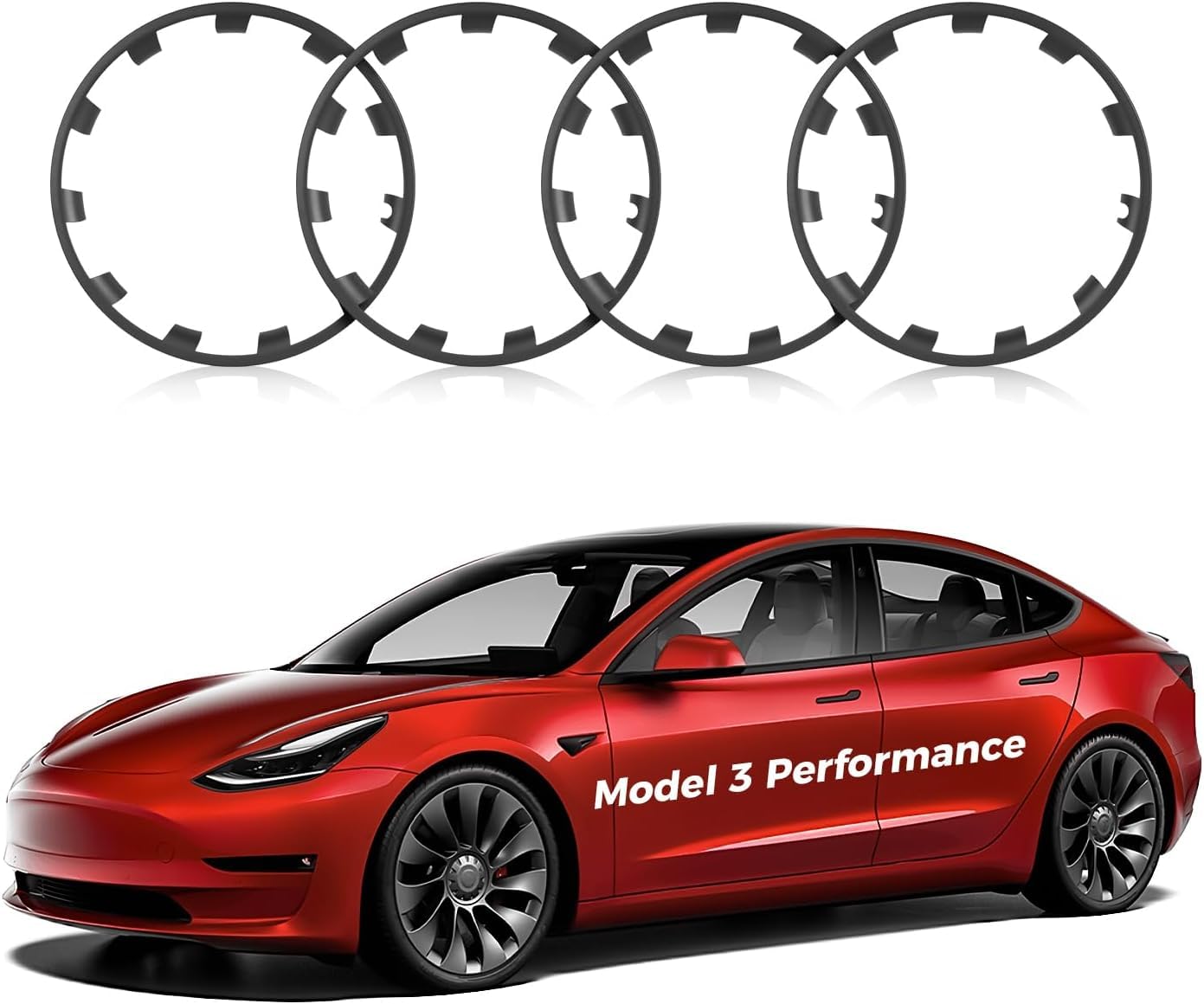 Felgenschutz für Tesla Model 3 2016-2023 Performance 20-Zoll Uberturbine-Räder (4 Stück) von EVOOOR