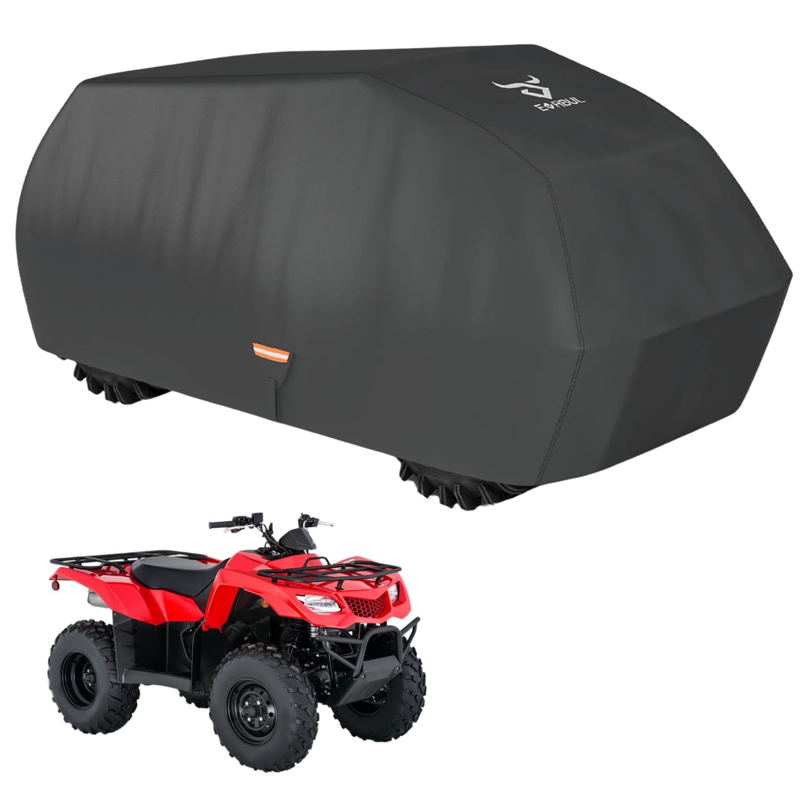 EVRBUL Verbesserte Quad ATV Fahrzeug Abdeckung, strapazierfähige Strapazierfähiges 420D-Gewebe Allwetter Abdeckung für 4 Räder, kompatibel mit Yamaha, Suzuki, Kawasaki.(210 * 120 * 115cm) von EVRBUL