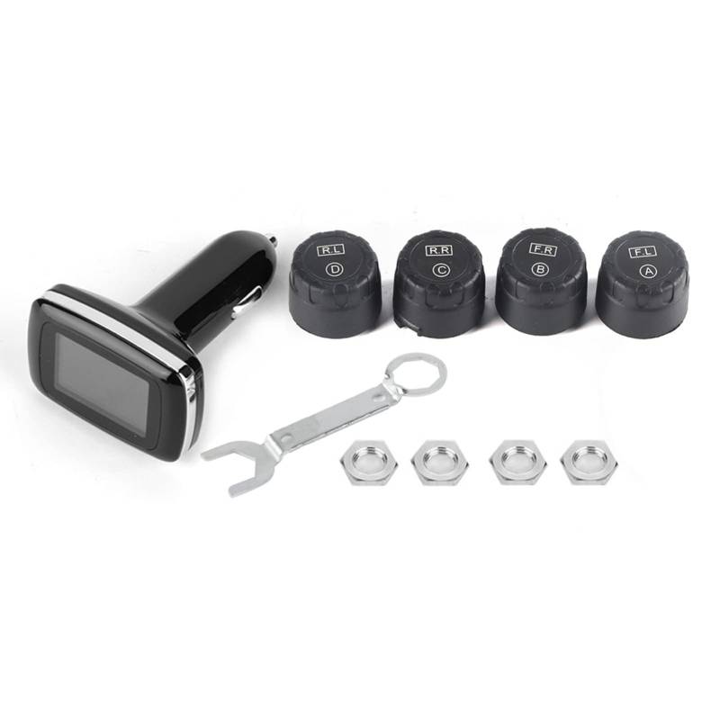 12V Auto TPMS Reifendruckkontrollsystem Zigarettenanzünder Mit 4 Externen Sensoren von EVTSCAN