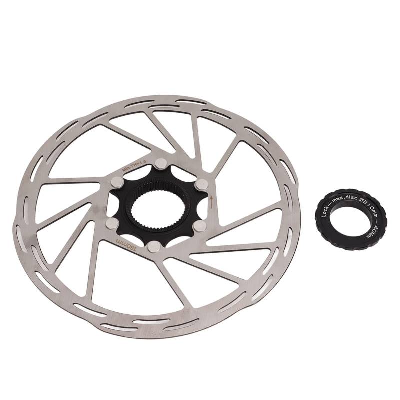 180 mm Scheibenbremsscheibe, 180 mm Durchmesser, Edelstahllegierung, ausgehöhltes Design, leichte Fahrrad-Scheibenbremsscheibe von EVTSCAN