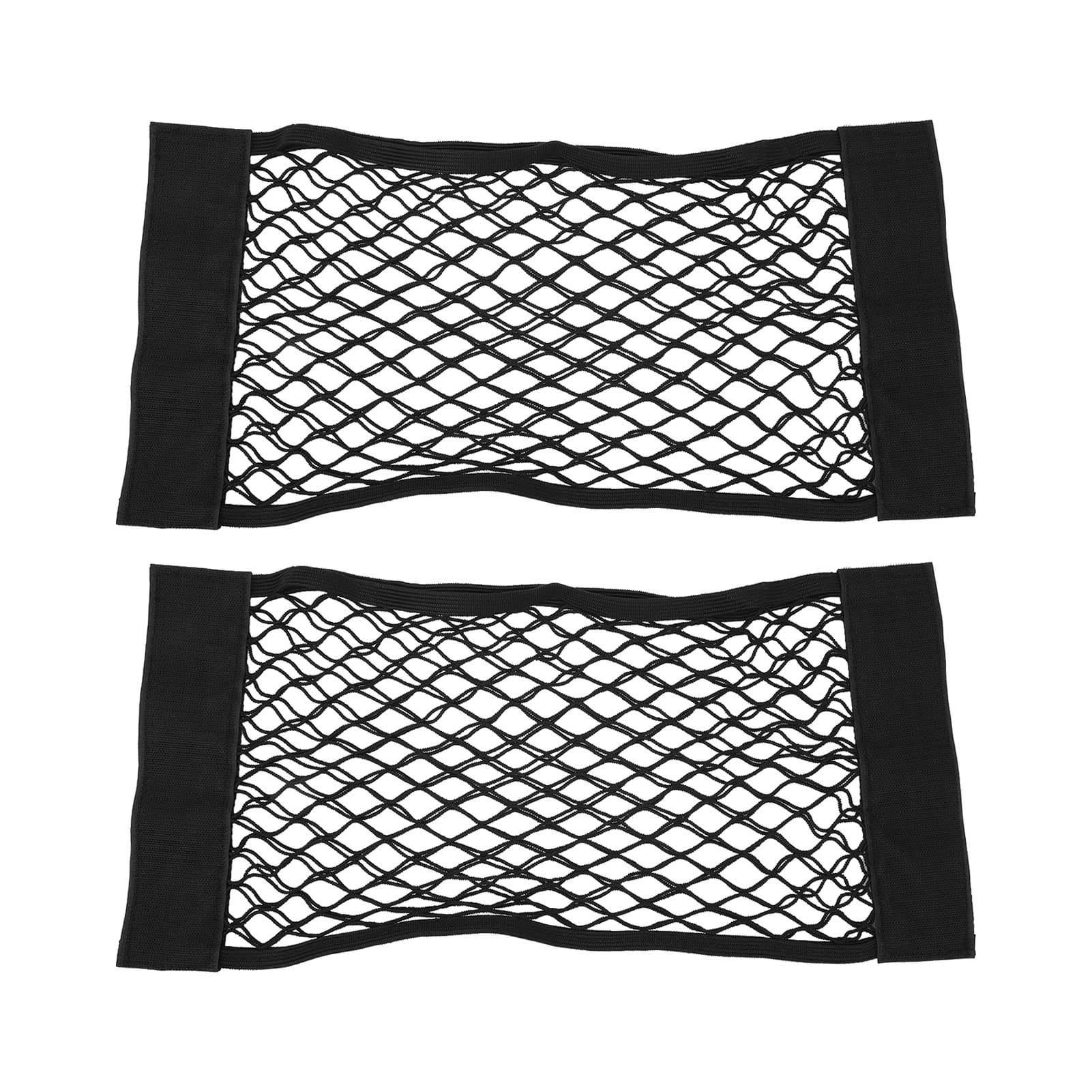 2PCS Auto Kofferraum Lagerung Net Schwarz Doppel Schicht Lagerung Net Mesh Tasche Handy Geldbörse Schlüssel Kleine Dinge (50 * 24cm) von EVTSCAN