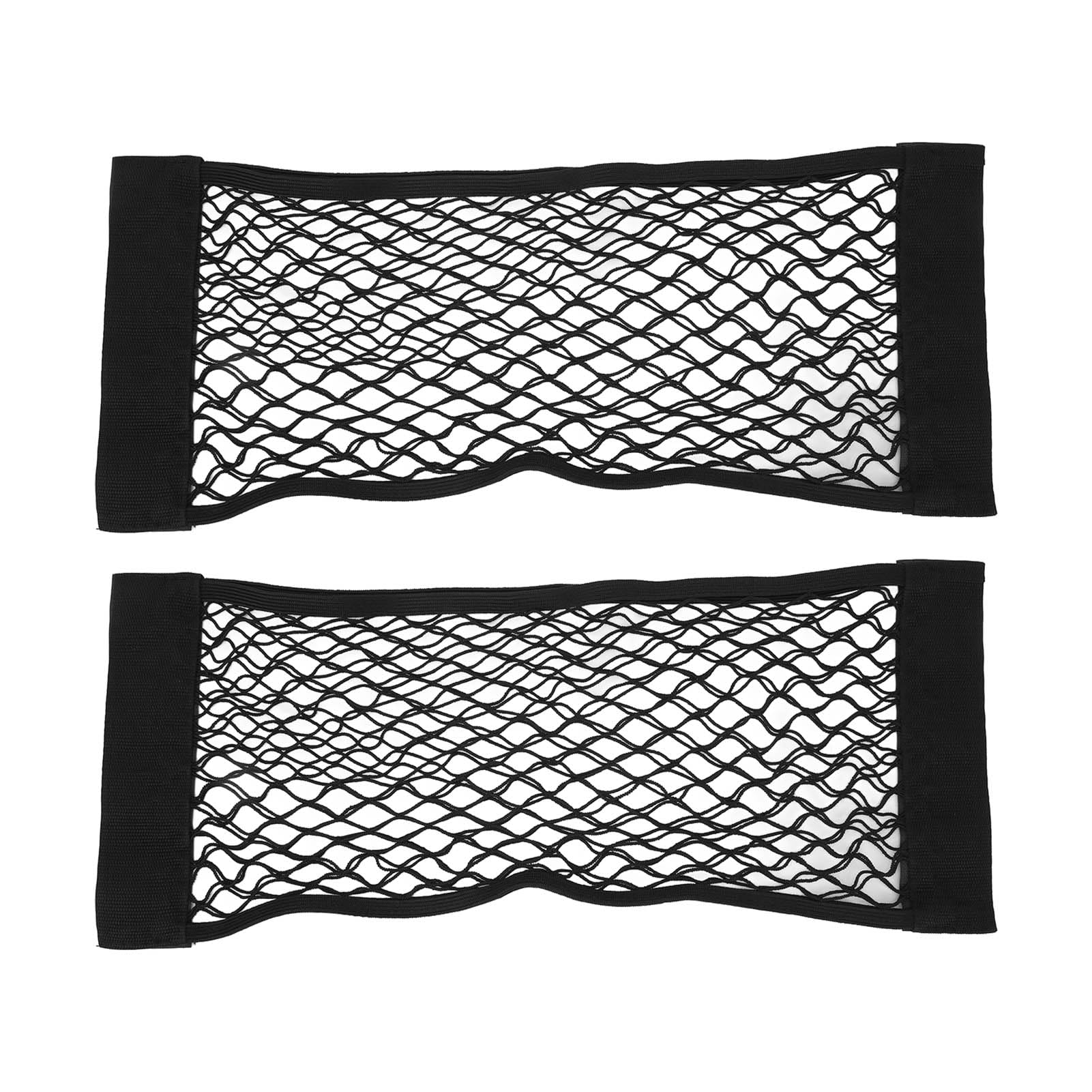 2PCS Auto Kofferraum Lagerung Net Schwarz Doppel Schicht Lagerung Net Mesh Tasche Handy Geldbörse Schlüssel Kleine Dinge (60 * 24cm) von EVTSCAN