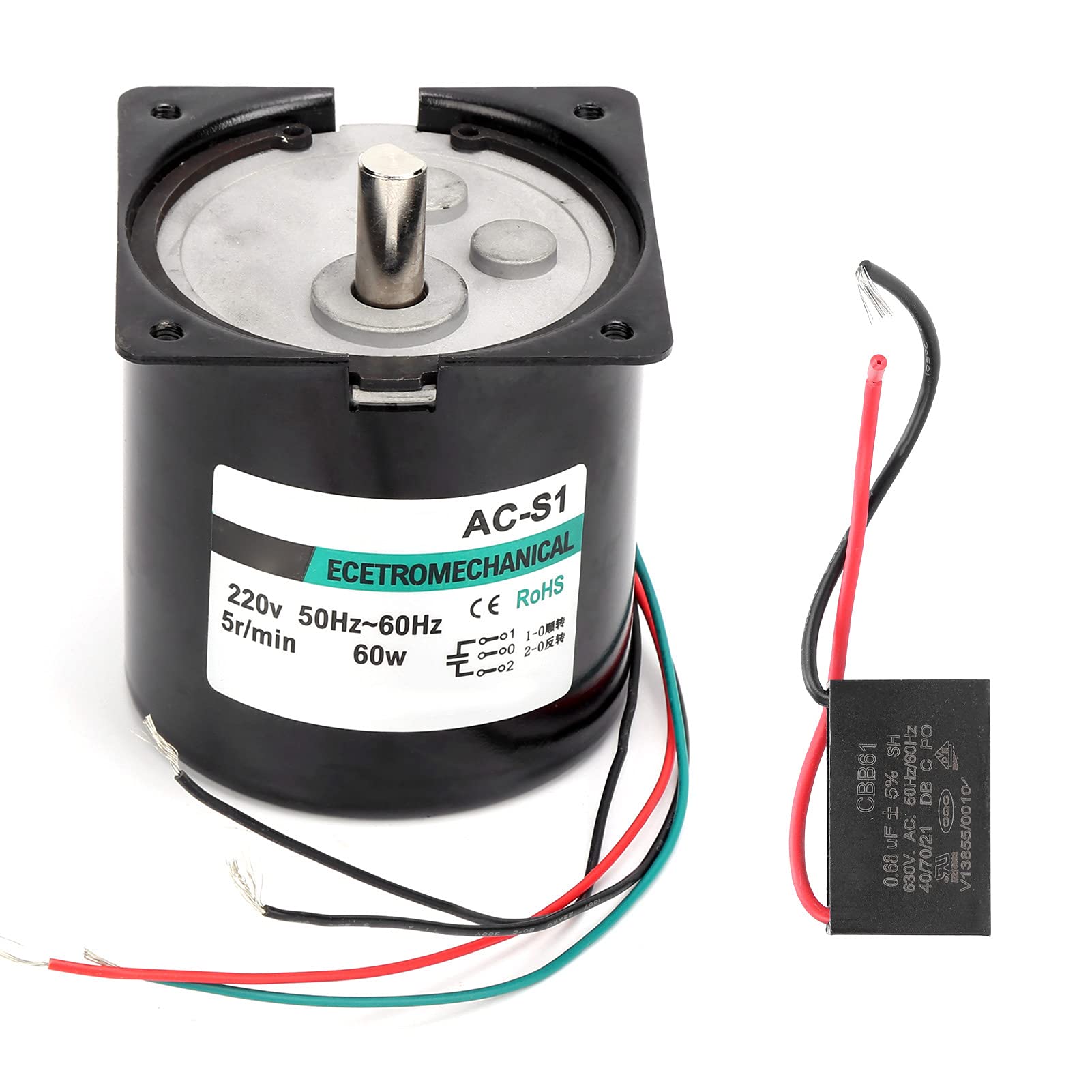 AC-Synchronmotor, Exzenterwelle, Permanentmagnet, langsame Geschwindigkeit, große Torsion, 60 W, XD80KTYZ für Haushaltsgeräte (5rpm/min AC220V) von EVTSCAN