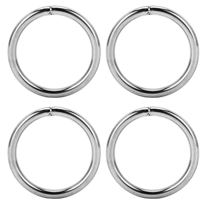 EVTSCAN 10 Pack 40mm Edelstahl geschweißte runde Ringe, hohe Festigkeit, Rost und Korrosion, für Outdoor, Camping, Hunde leine, DIY-Reparatur von EVTSCAN