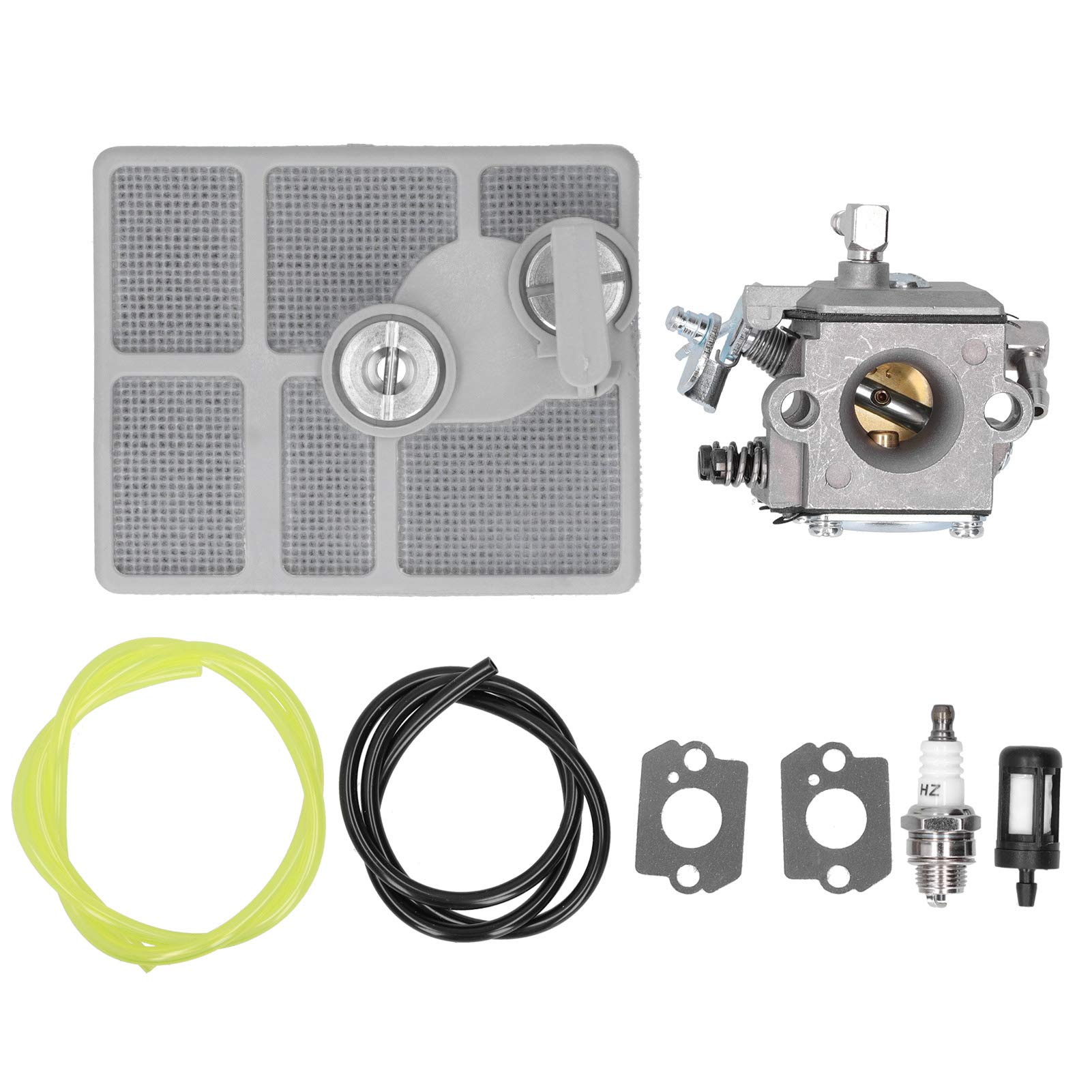 EVTSCAN 11131201603 Kettensägen-Vergaser-Ersatzteilsatz mit Luftfilter, Kraftstofffilter-Satz, passend für 030AV 031AV 032AV Kettensägenmotor, Aluminiumlegierung von EVTSCAN