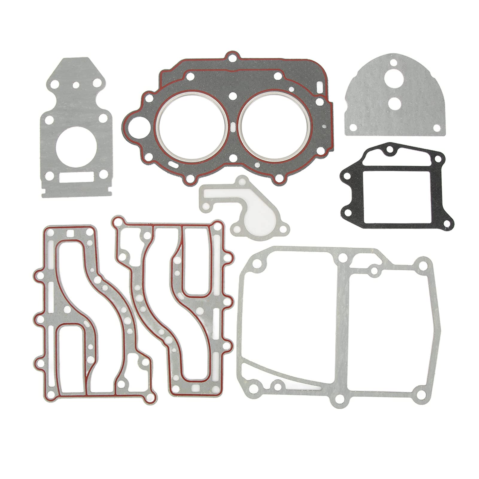 EVTSCAN 2-Takt-Außenbordmotor-Dichtungssatz, 15 PS 18 PS, Premium-ABS-Material, kompletter Dichtungssatz, verbesserte Dichtkraft für die Motorreparatur von EVTSCAN