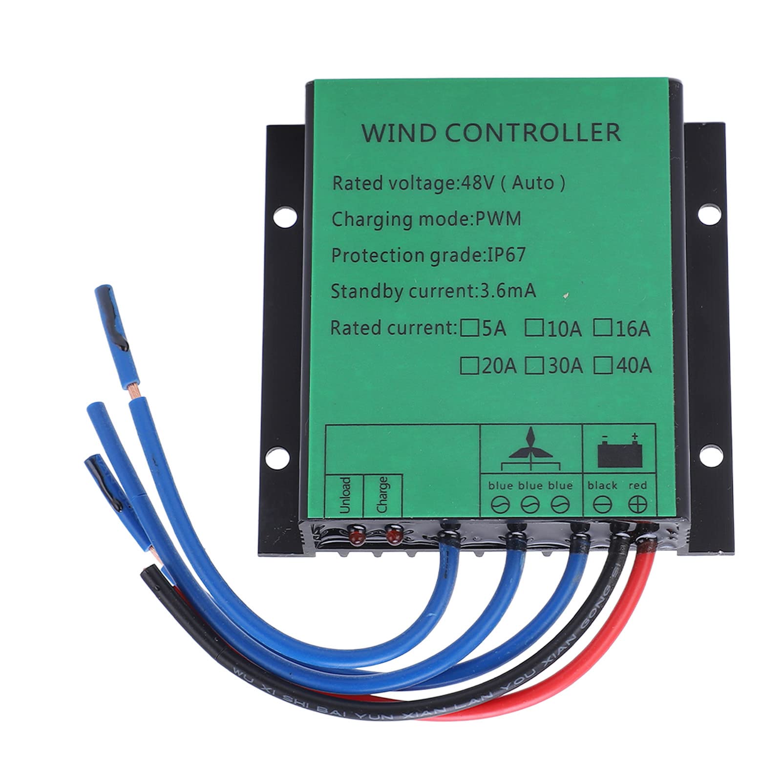 EVTSCAN PWM Wind -Turbinen -Batterie -Controller, Spannungs- und Stromregler, LED -Anzeige und Aluminiumlegierung für Off -Grid -Systeme (30A) von EVTSCAN