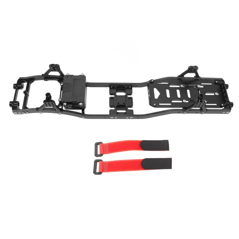 EVTSCAN RC Carbon Faser -Chassis -Rahmen Aluminium -Leichtmetall -Radstandsaufhängelstrahl für SCX10 1/10 (Black) von EVTSCAN