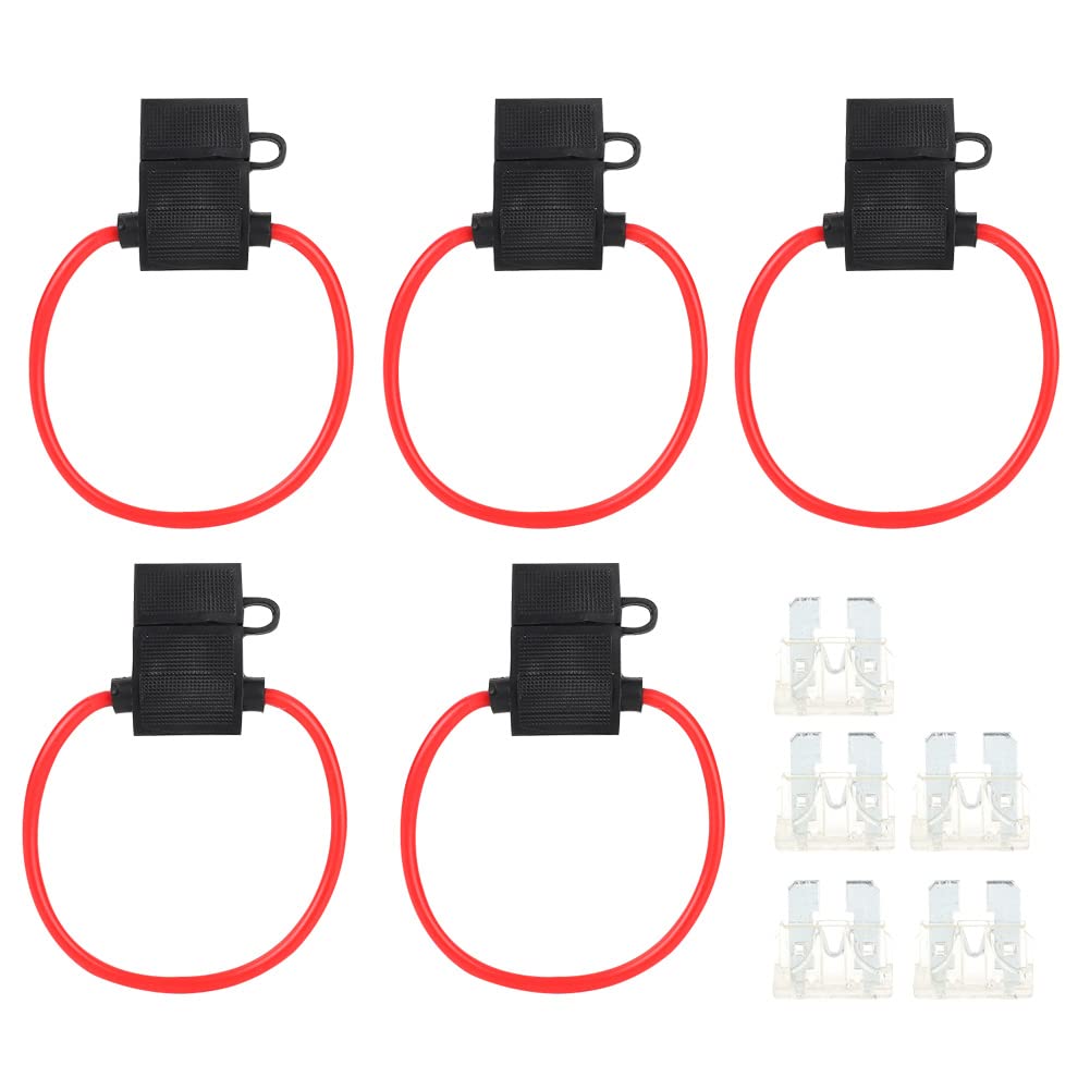 EVTSCAN mittelgroße 5pcs in Linienhalter 5pcs ATC/ATO Blade Kit für Autoboot RV (+5PCS 25A fuse) von EVTSCAN