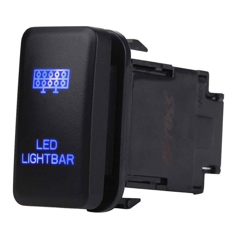 LED-Lichtleiste Wippschalter ON-OFF LED-Lichtschalter, 12V Blaue LED Auto Auto On Off Kippschalter(LED LIGHT BAR) von EVTSCAN