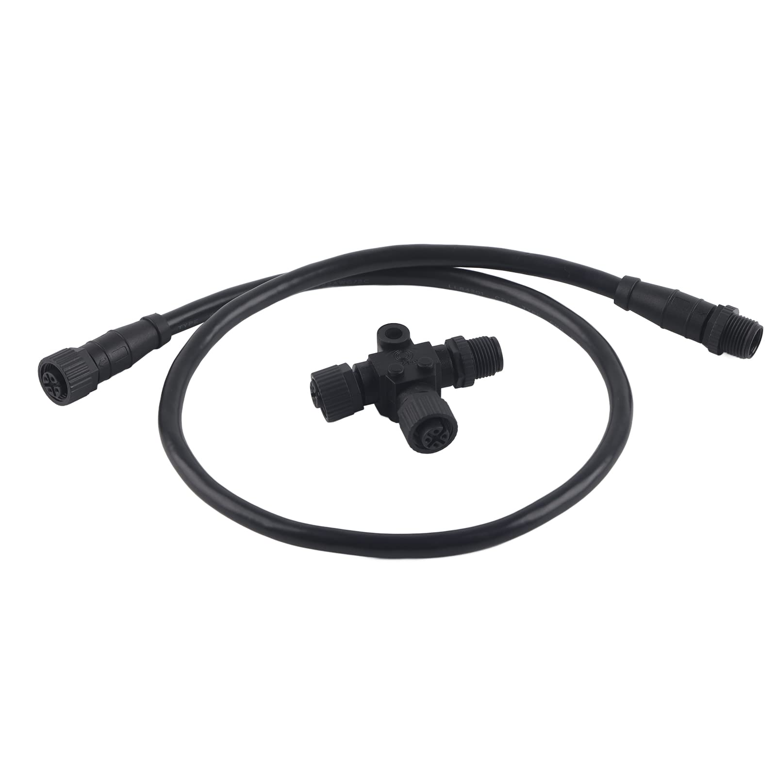 T‑Connector Backbone-Kabel, für NMEA 2000 Drop Backbone-Kabel mit T‑Connector 5-polig, wasserdicht, M12, 0,5 m für Garmin-Netzwerke von EVTSCAN