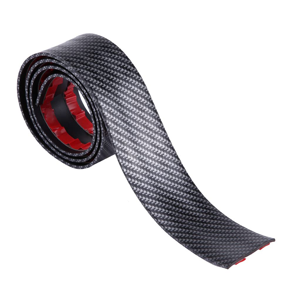 Universal Auto Stoßstangenschutz Aufkleber Auto Einstiegsleisten Carbon Fiber Rubber Styling Einstiegsleisten Schutz Protect(5X100 CM) von EVTSCAN