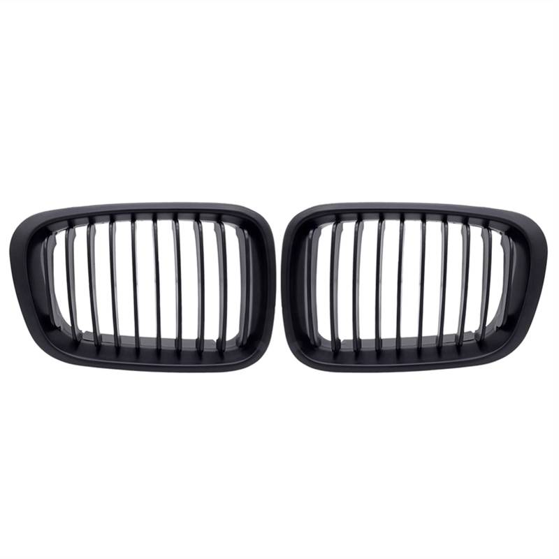 EVURU 1 Paar ABS Schwarz Auto Front Center Nierengrill Racing Grille Für B&MW 3er E46 Compact 325ti/328i/320i/316ti/330d 1998-2001 Front Kühlergrille (Color : Matte Black) von EVURU