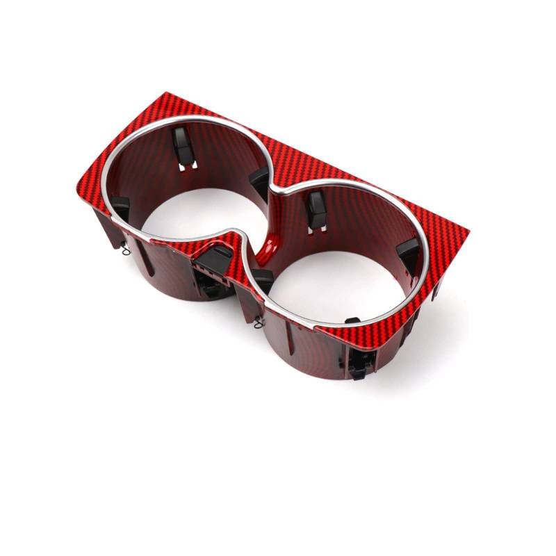 EVURU Auto Front Center Konsole Getränke Wasser Tasse Halter Einsatz Rahmen Fit for Benz W222 W217 Fit for Mercedes S Klasse s300 S350 S400 2226830075 Getränkehalter (Color : Model B Red Carbon) von EVURU