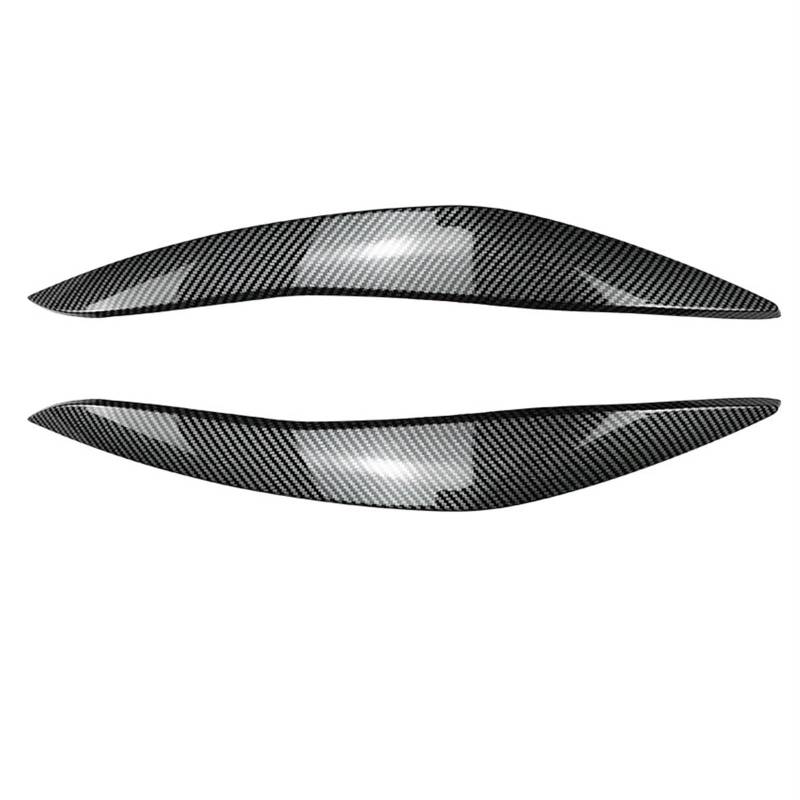 EVURU Scheinwerfer-Augenbrauen, Passend for BMW 5 Series F10 F11 2011 2012 2013 2014, glänzendes schwarzes ABS, 2 Stück Augenlid-Frontscheinwerfer-Augenbrauen-Abdeckung, Augendeckel-Ordnungsaufkleber von EVURU