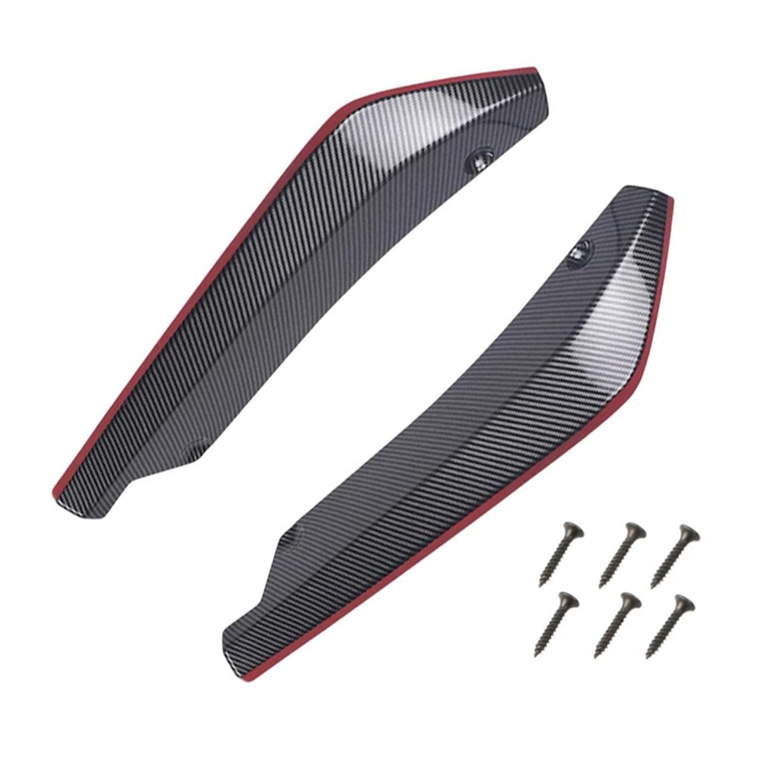 Qiong store Auto Vorne Hinten Stoßstange Streifen Lip Spoiler Diffusor Splitter Kratzschutz Carbon Fiber Winglets Seite Rock Verlängerung (Color : B Carbon fiber) von EVURU