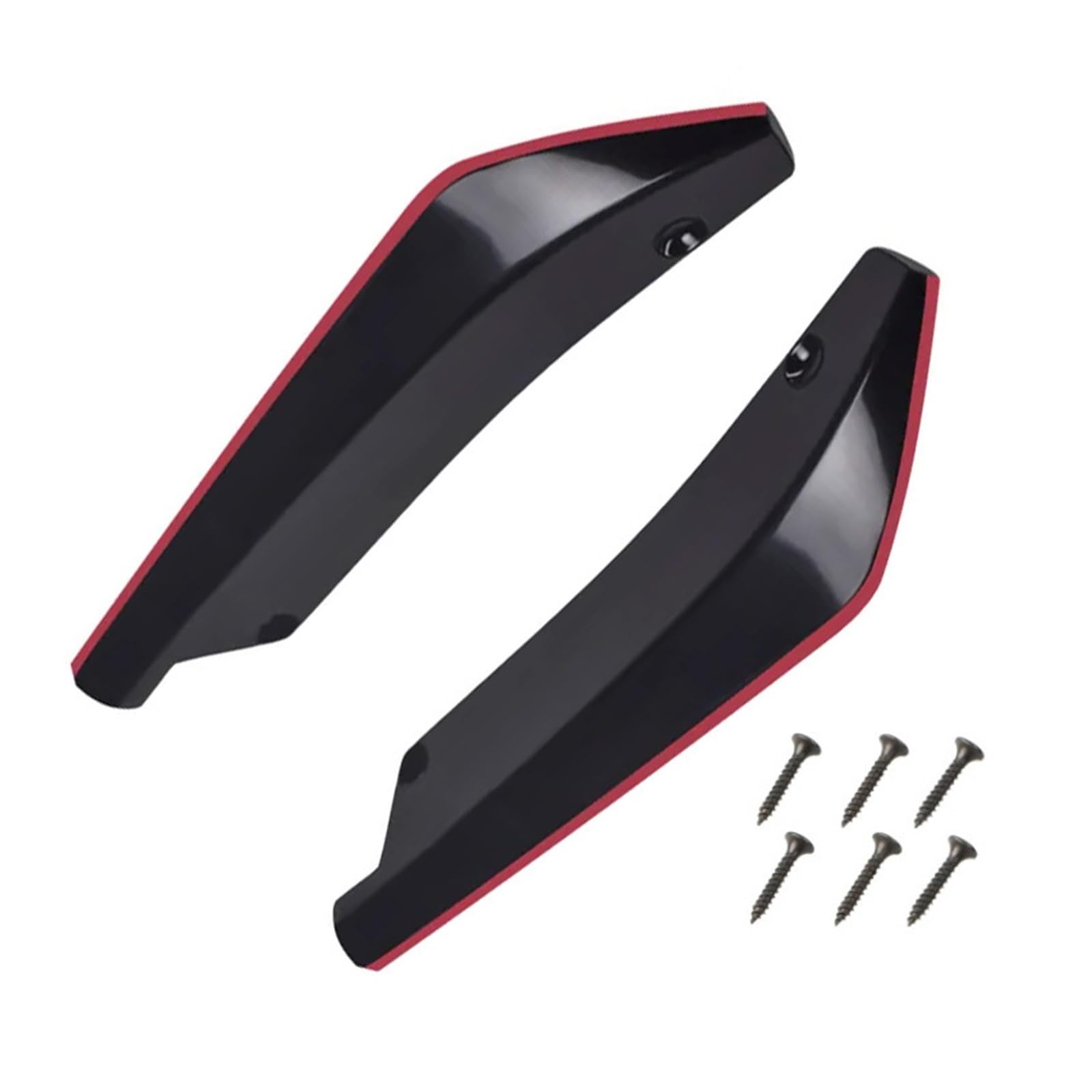 Qiong store Auto Vorne Hinten Stoßstange Streifen Lip Spoiler Diffusor Splitter Kratzschutz Carbon Fiber Winglets Seite Rock Verlängerung (Color : B black) von EVURU