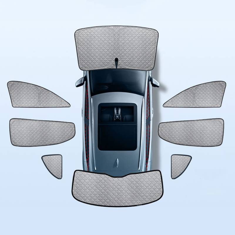 Auto Scheibenabdeckung für Mitsubishi Pajero V73,Windschutzscheibe Sonnenblende,Sonnenschirm Magnetische Selbsthaftend,A/8pcs von EWBNS